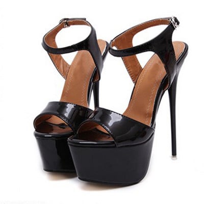 Eilyken velike veličine 34-46 Ljetne ženske cipele, seksi 16 cm super tanke sandale na visoku petu, banketne dizajnerske cipele za vjenčanje