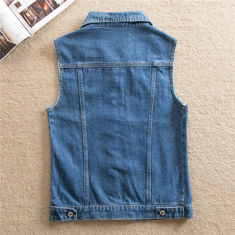 Νέο 2023 Γυναικείο Γιλέκο Ανοιξιάτικο καλοκαιρινό γιλέκο Μεγάλο μέγεθος Γυναικείο τζιν τζιν μπλούζες για γυναικεία ρούχα Γυναικείο αμάνικο παλτό 6XL