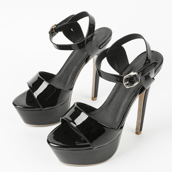 Eilyken Летни дизайнерски дамски сандали на платформа с отворени пръсти Супер стилето с високи токчета с каишка за закопчаване Парти дамски обувки