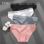 FINETOO 3PCS/Set Žensko donje rublje Pamučne gaćice Seksi gaćice Ženske gaćice Jednobojne gaćice Intimno Žensko donje rublje M-2XL
