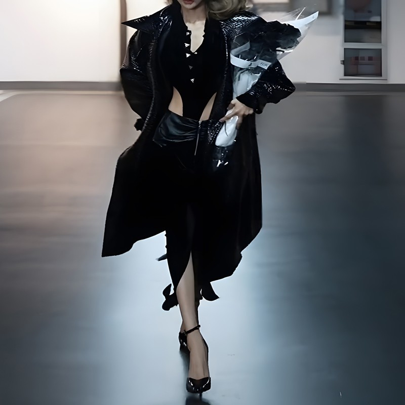 Pantofi sexy cu toc înalt din piele lacuită pentru femei cu pantofi stiletto D'orsay cu vârf ascuțit