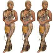 Dámsky overal s potlačou hada, bez rukávov, streetwear, párty, nočný klubový overal s dlhým rukávom