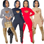 Casual γυναικεία ολόσωμη φόρμα Hollow Out Μονόχρωμη ψηλή φόρμα Streetwear Romper Γυναικεία φόρμα