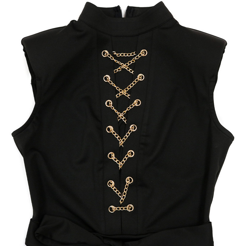 Casaul Ženski kombinezon Lančani križ bez rukava Duge široke hlače Sportsko odijelo Ulična odjeća Dugi kombinezon Ženski kombinezon Kombinezon