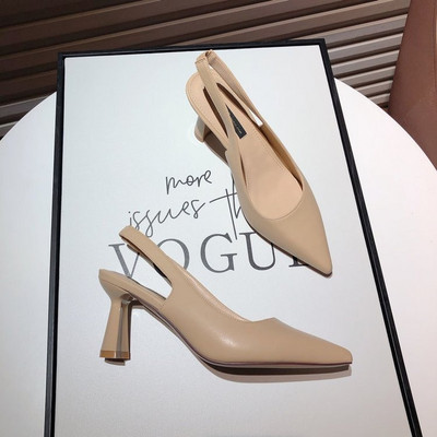 „Zaptos Mujer“, 2023 m., nauja moteriškų batų versija „Nude Temperament“ Prancūziški smailūs aukštakulniai batai be kulnų aukštakulniai sandalai keliaujantiems į darbą ir atgal