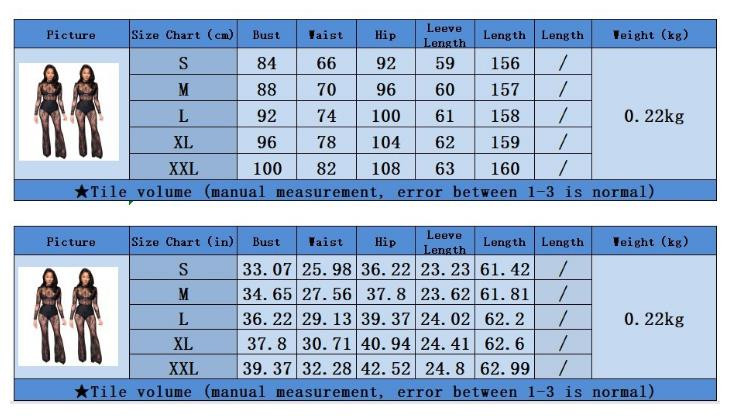 BKLD modni crni čipkani perspektivni seksi noćni klub veličine S-2XL jednodijelni kombinezon dugih rukava Ženska odjeća