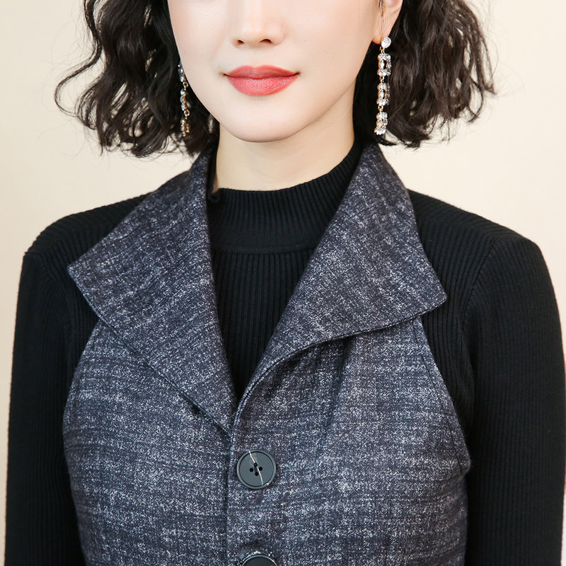 Dámske overaly, vlnené zimné jednodielne overaly, široké nohavice, dámske overaly s okrúhlym výstrihom, kockované opasky, voľné dámske overaly