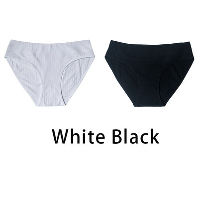 2 ks/sada dámskych plus size bezšvových bavlnených nohavičiek, denné spodné prádlo, sexy dámske rebrované nohavičky, dievčenské pohodlné nohavičky, spodná bielizeň 835