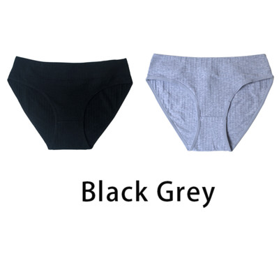 2 ks/sada dámskych plus size bezšvových bavlnených nohavičiek, denné spodné prádlo, sexy dámske rebrované nohavičky, dievčenské pohodlné nohavičky, spodná bielizeň 835