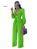 Ženski kombinezoni s dugim rukavima s otvorenim ovratnikom i remenom Široki kombinezoni za nogavice Chic Jednobojna obična košulja Oversize kombinezoni Ulična odjeća Novo