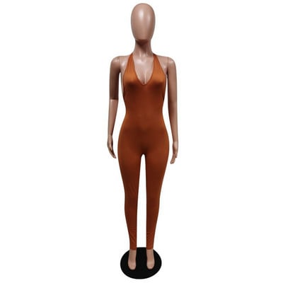 Sexy Off Shoulder Bodycon Moteriškas kombinezonas be nugaros, kūno rengybos komplektai Moteriški drabužiai Deep V One Piece klubiniai vakarėlių šliaužtinukai