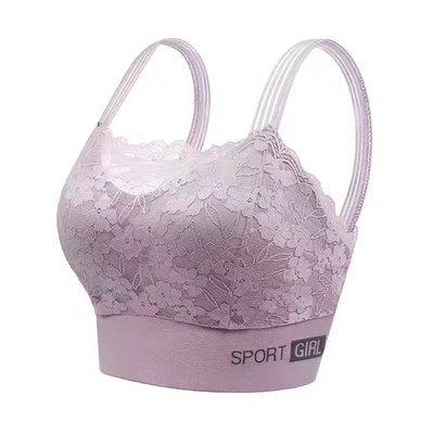Sutien sexy din dantelă, fără sudură, mărime mare, confortabil, respirabil, pentru sport, frumusețe, vestă din spate, strâns pentru somn, înfășurat în piept.