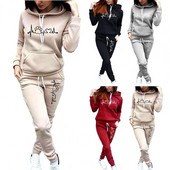 Madingi megztinių kelnių komplektas su gobtuvu, vidutinio aukščio, šalčiui atsparus megztinių kelnių rinkinys