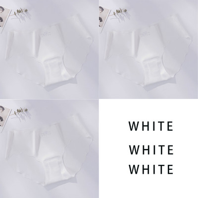 3 ks/sada bezšvových spodných prádel, hodvábnych dámskych jednofarebných nohavičiek, dámskych volánikových nohavičiek, dievčenských neviditeľných nohavičiek, sexy spodnej bielizne