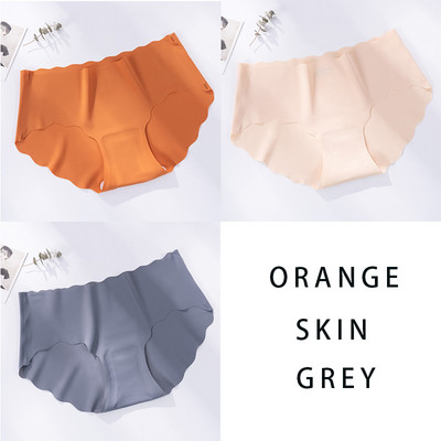 3 ks/sada bezšvových spodných prádel, hodvábnych dámskych jednofarebných nohavičiek, dámskych volánikových nohavičiek, dievčenských neviditeľných nohavičiek, sexy spodnej bielizne