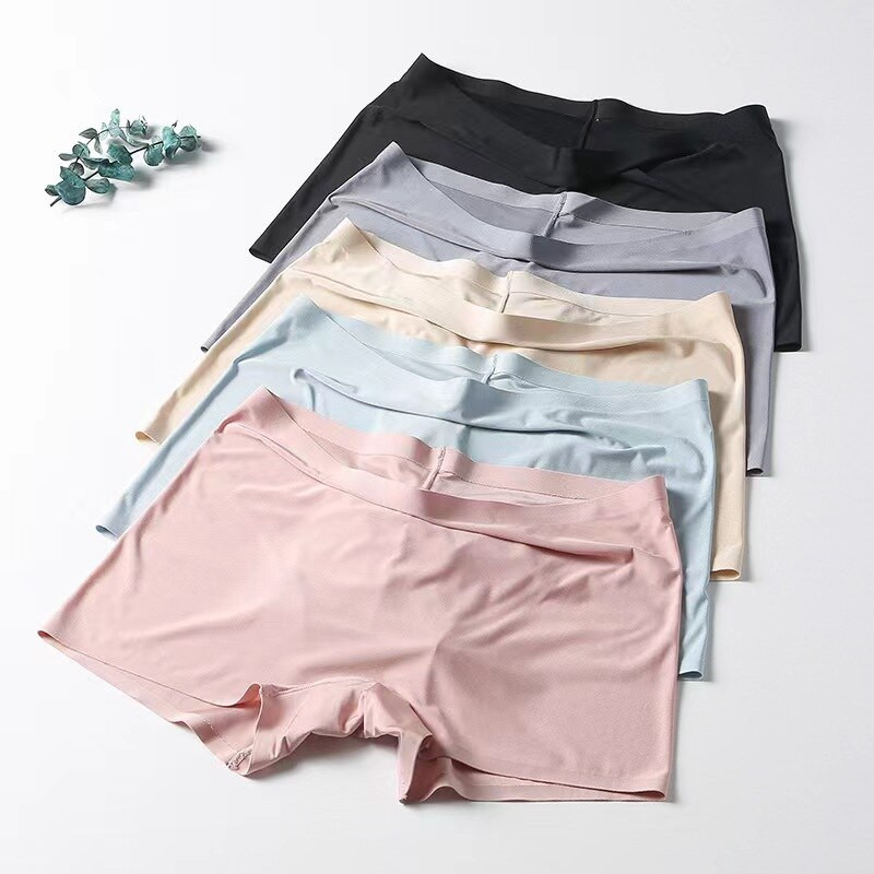 Moterų saugos trumpos kelnės kelnaitės Neveikiantys apatiniai L XL juodi Sexy Casual Ventilate Minkšti Sportiniai Fitnesai Joga