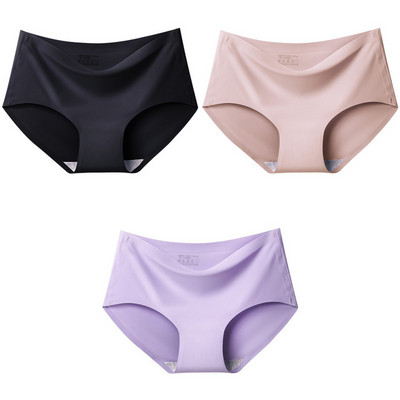 Žensko donje rublje od 3 komada Bešavne gaćice od ledene svile za žene Jednobojno donje rublje Žensko donje rublje Ženske gaćice Gaćice