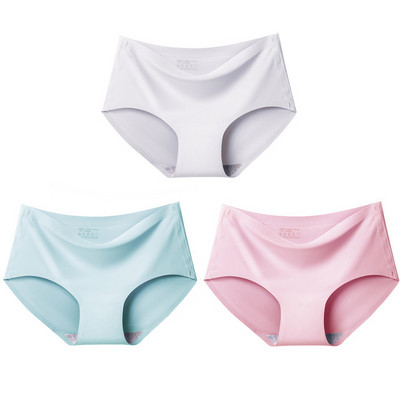 Žensko donje rublje od 3 komada Bešavne gaćice od ledene svile za žene Jednobojno donje rublje Žensko donje rublje Ženske gaćice Gaćice
