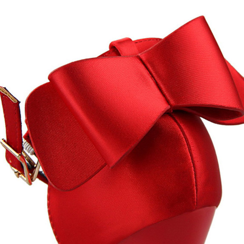 BIGTREE Batai Bow Woman Pumps Šilkiniai aukštakulniai Moteriški batai Stiletto Raudoni Vestuviniai Batai Moteriški kulnai Moteriški sandalai Nemokamas pristatymas