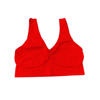 Dámska módna jednofarebná plnoštíhla veľká bezšvíková priedušná podprsenka s dno fitness tričko bez oceľového krúžku športová spodná bielizeň