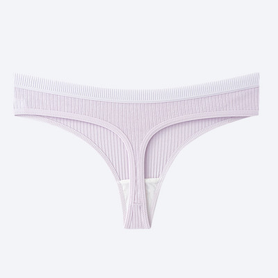 1/2kom Ženske seksi tange Ženske pamučne gaćice Niskog struka Prugaste jednobojne gaće Udobno intimno donje rublje