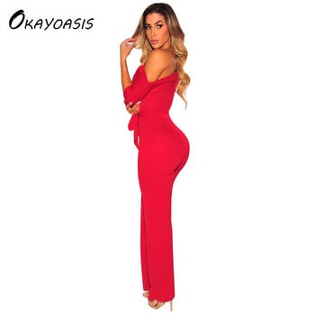 OKAYOASIS Δωρεάν αποστολή Casual New Style μονόχρωμο Romper Playsuit μονόχρωμο φόρεμα παιχνιδιών με μισό μανίκι γυναικείες φόρμες για πάρτι