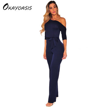 OKAYOASIS Δωρεάν αποστολή Casual New Style μονόχρωμο Romper Playsuit μονόχρωμο φόρεμα παιχνιδιών με μισό μανίκι γυναικείες φόρμες για πάρτι