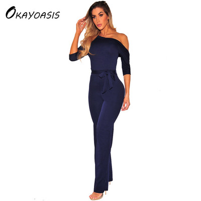 OKAYOASIS Δωρεάν αποστολή Casual New Style μονόχρωμο Romper Playsuit μονόχρωμο φόρεμα παιχνιδιών με μισό μανίκι γυναικείες φόρμες για πάρτι