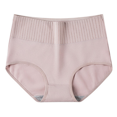 Puuvillane naiste aluspesu aluspüksid kõrge vöökohaga püksid ühevärvilised hingavad aluspüksid õmblusteta pehme pesu tüdrukute moepüksid
