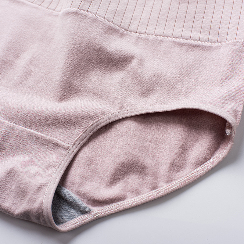 Puuvillane naiste aluspesu aluspüksid kõrge vöökohaga püksid ühevärvilised hingavad aluspüksid õmblusteta pehme pesu tüdrukute moepüksid
