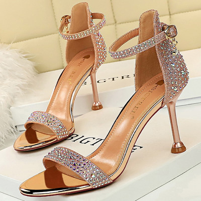 BIGTREE Παπούτσια Rhinestone Ψηλοτάκουνα Γυναικεία Pumps Sexy Kitten Heels Γυναικεία παπούτσια με ανοιχτό δάχτυλο Γυναικεία σανδάλια Γόβες Stiletto Νυφικά παπούτσια