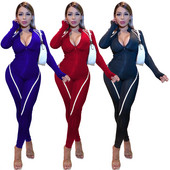Salopetă Skinny Creion Sexy Femei Decolteu O Bodycon Patchwork Casual Salopetă Salopetă