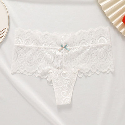 Ženske čipkaste gaćice Seksi donje rublje Ženske kratke hlače srednjeg struka M-XL Prozirno donje rublje Femme Intimates