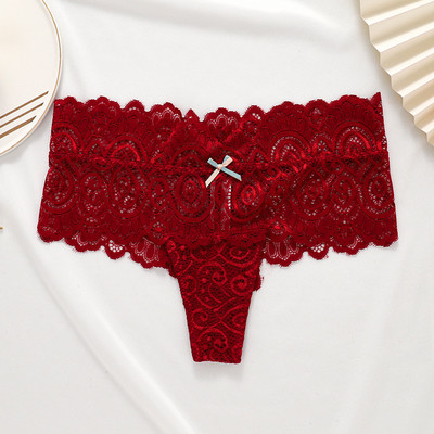 Ženske čipkaste gaćice Seksi donje rublje Ženske kratke hlače srednjeg struka M-XL Prozirno donje rublje Femme Intimates