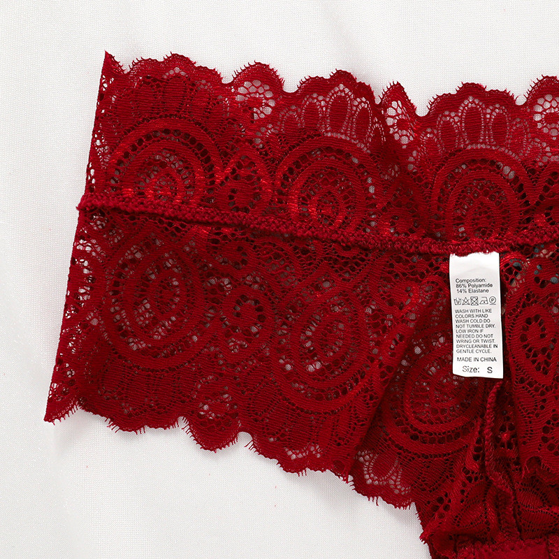 Ženske čipkaste gaćice Seksi donje rublje Ženske kratke hlače srednjeg struka M-XL Prozirno donje rublje Femme Intimates