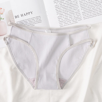 Chiloți fără cusături pentru femei Chiloți din bumbac în dungi Lenjerie intimă sexy Slip confortabil