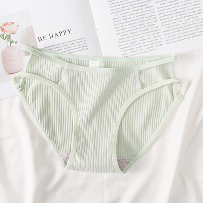 Chiloți fără cusături pentru femei Chiloți din bumbac în dungi Lenjerie intimă sexy Slip confortabil