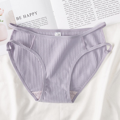 Chiloți fără cusături pentru femei Chiloți din bumbac în dungi Lenjerie intimă sexy Slip confortabil