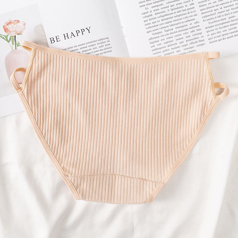 Chiloți fără cusături pentru femei Chiloți din bumbac în dungi Lenjerie intimă sexy Slip confortabil