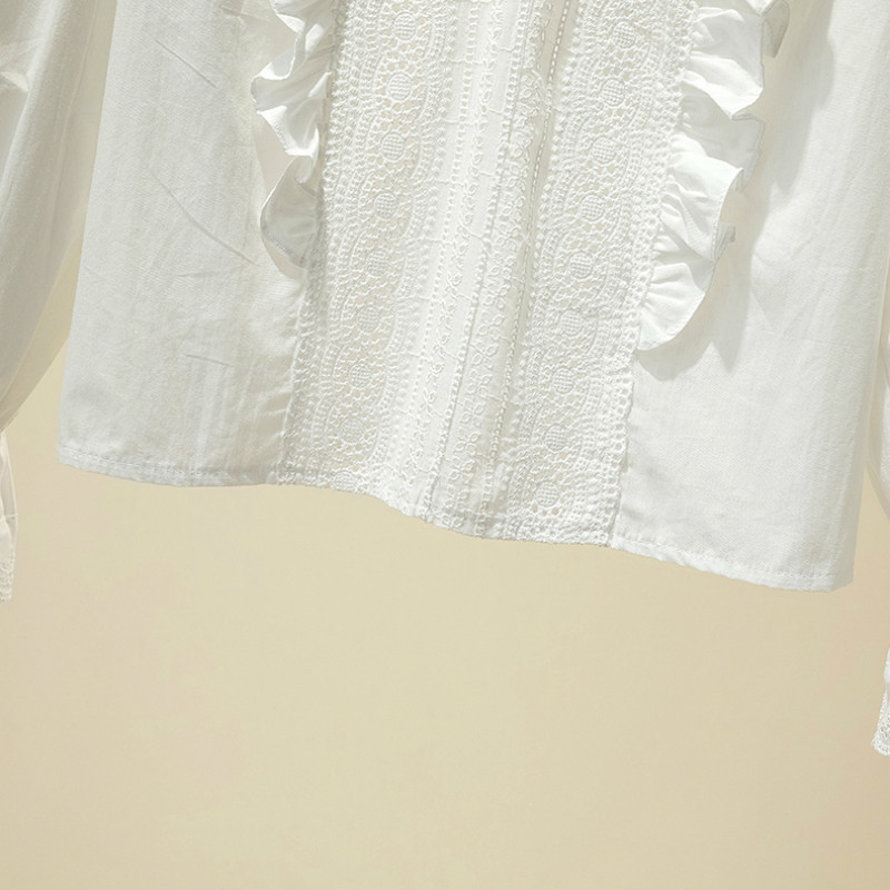 Ženske bluze Košulje Proljetne Ženske majice s V-izrezom S volanima Jednobojna Elegantna francuska moda Ugodna visokokvalitetna šik oprema Dnevni izlazak Ured