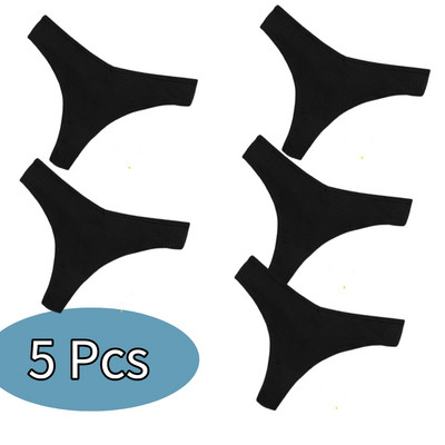 Chiloți sexy pentru femei, 10 culori, tanga din bumbac, 5/10 buc. Loturi de lenjerie de corp pentru femeie cu talie joasă, tanga pentru femei Bikini Lenceria Femenina