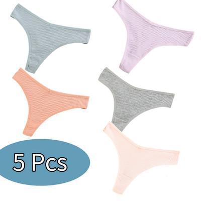 Chiloți sexy pentru femei, 10 culori, tanga din bumbac, 5/10 buc. Loturi de lenjerie de corp pentru femeie cu talie joasă, tanga pentru femei Bikini Lenceria Femenina