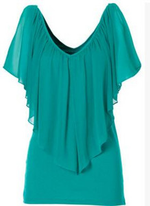 Ljetna ženska bluza široka košulja s V izrezom s leptir rukavima od šifona bluza bez rukava Ženska bluza s kratkim rukavima crna velika veličina 3xl