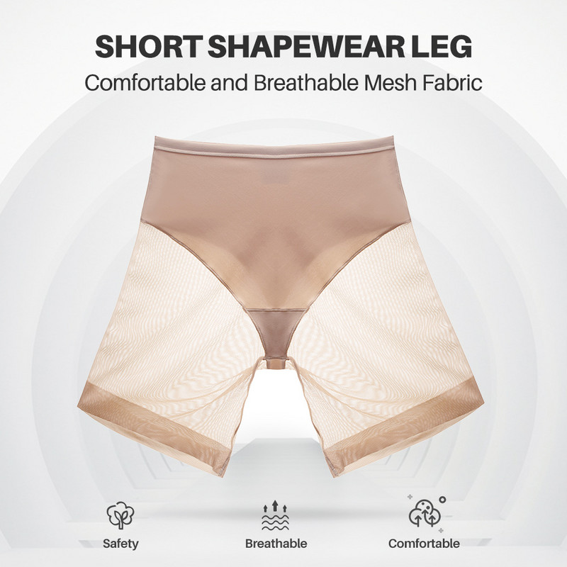 Moteriškos plonos kelnaitės aukštu juosmeniu pilvo kelnaitės tinklinis liekninantis apatinis trikotažas Naujas moteriškas vientisos spalvos šviesus kūno formavimas