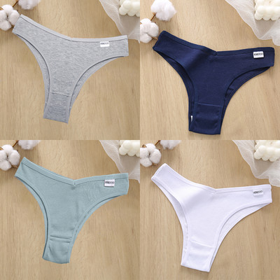 4 ks/sada bavlnených nohavičiek dámske nohavičky FINETOO sexi dámske spodky s nízkym pásom, spodná bielizeň, dámske nohavičky, spodná bielizeň, veľkosť M-XL