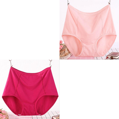 2 ks, veľká veľkosť XL-6XL, sexy dámske bavlnené nohavičky s vysokým pásom, priedušné, pevné, spodná bielizeň, dámske nohavičky