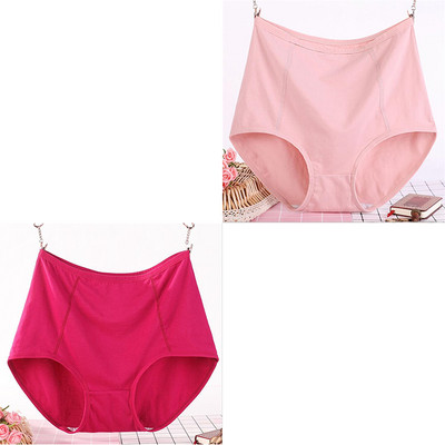 2 ks, veľká veľkosť XL-6XL, sexy dámske bavlnené nohavičky s vysokým pásom, priedušné, pevné, spodná bielizeň, dámske nohavičky