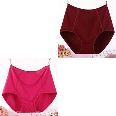 2 ks, veľká veľkosť XL-6XL, sexy dámske bavlnené nohavičky s vysokým pásom, priedušné, pevné, spodná bielizeň, dámske nohavičky