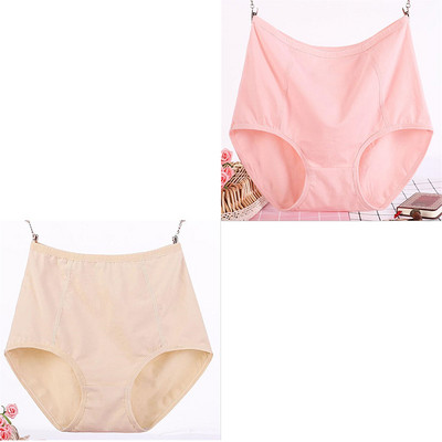 2 ks, veľká veľkosť XL-6XL, sexy dámske bavlnené nohavičky s vysokým pásom, priedušné, pevné, spodná bielizeň, dámske nohavičky