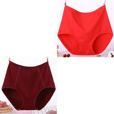 2 ks, veľká veľkosť XL-6XL, sexy dámske bavlnené nohavičky s vysokým pásom, priedušné, pevné, spodná bielizeň, dámske nohavičky